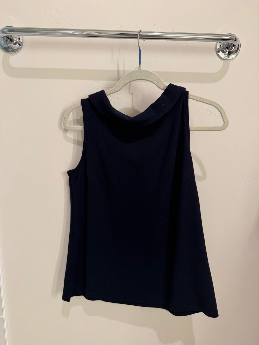 Talbots Navy Sleeveless Cowl Neck Tank